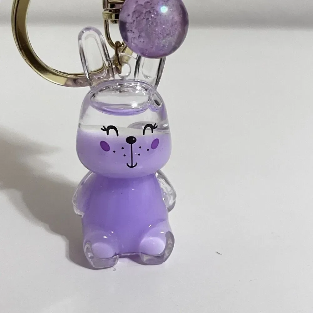 BC MINI Lucky Charms Purple Bunny Rabbit Floaty Keychain Charm Clip
